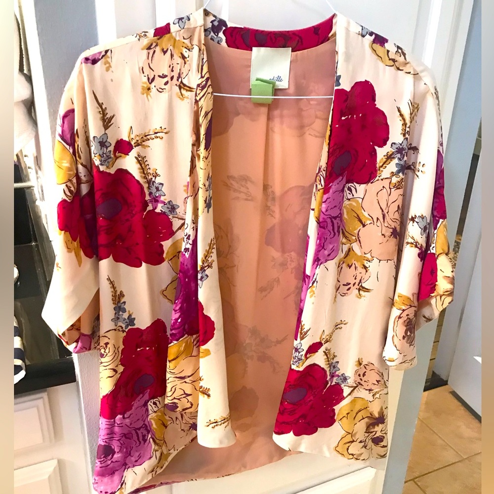 Anthropologie Floral Kimono